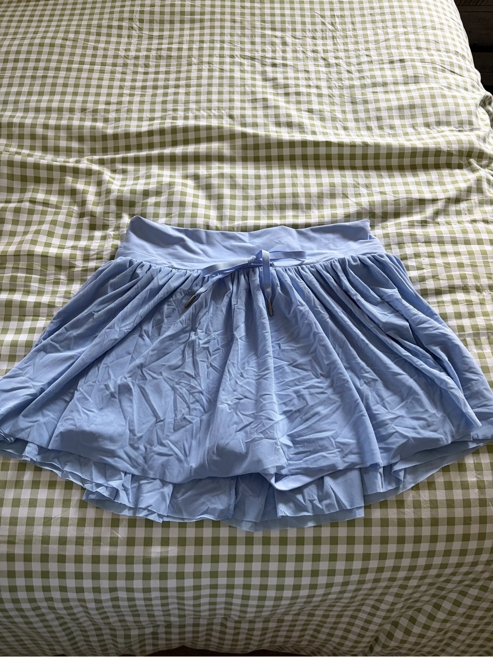 Never worn Light Blue Women's Gathered Skort with Drawstring Waist